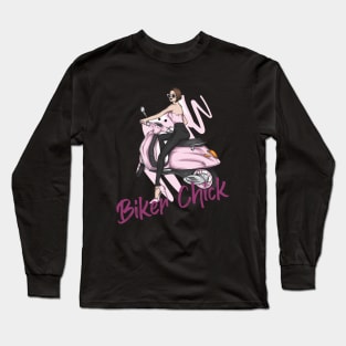 Biker Chick - Let's Ride With Style. Long Sleeve T-Shirt